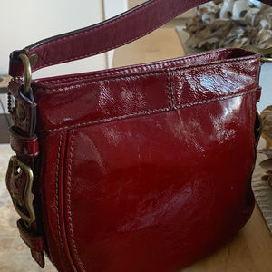 Coach Red Patent Leather Handbag